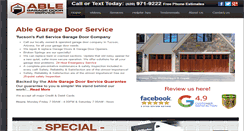 Desktop Screenshot of ablegaragedoorservice.com